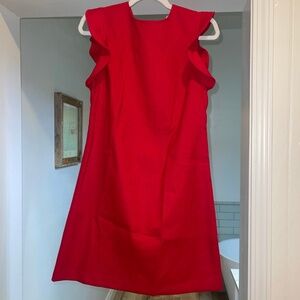 Vineyard Vines Red Ruffle Dress